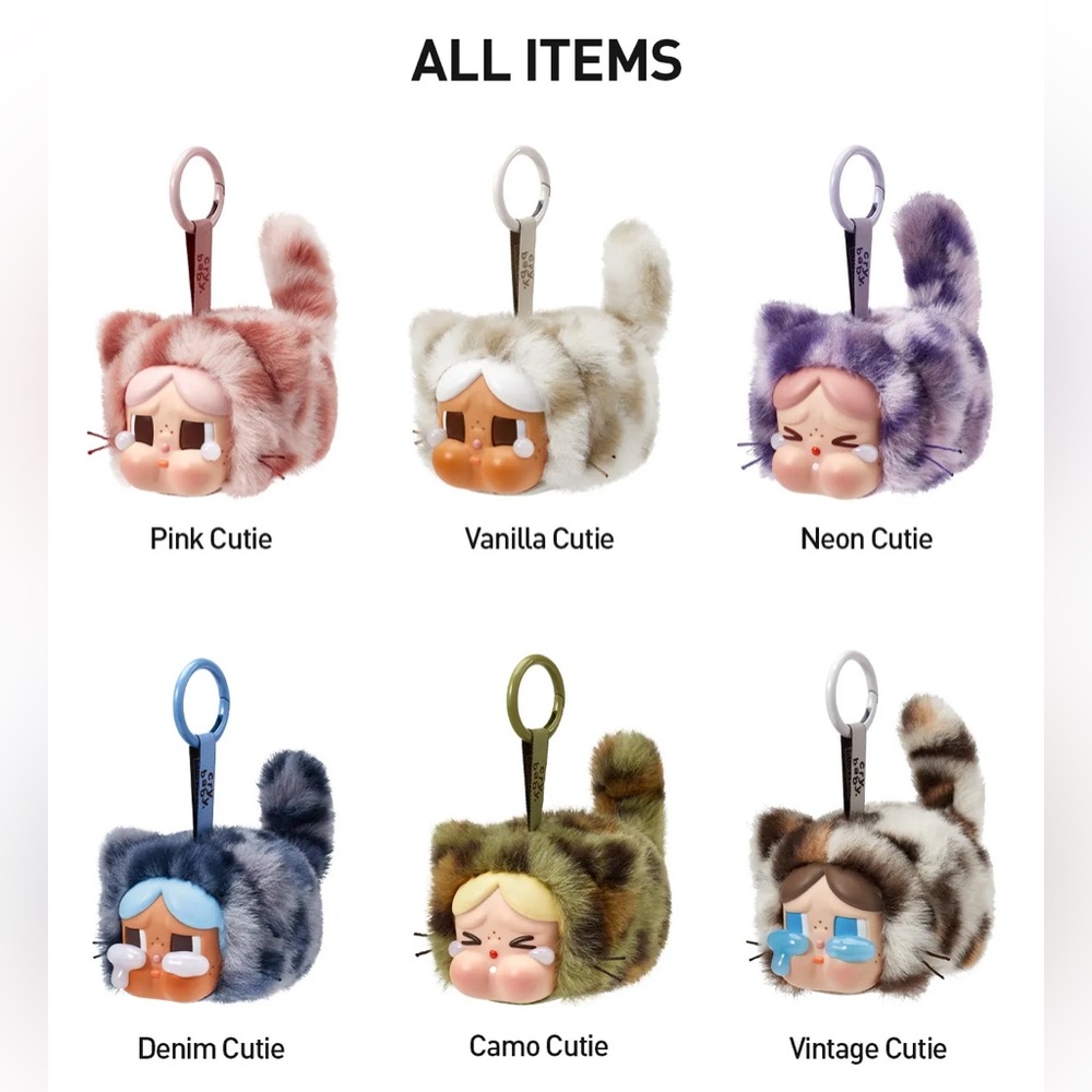 CRYBABY Wild but Cutie Vinyl Plush Pendant CONFIRMED NEON CUTIE Box Pop Mart - Picture 8 of 12